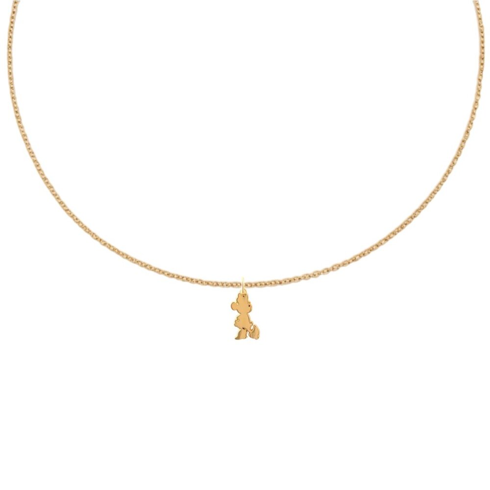 Gold "Minnie Mouse" Pendant Necklace